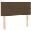 Image de vidaXL Tête de lit à LED Marron Foncé 90x5x78/88 cm Tissu