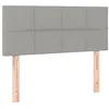 Image de vidaXL Tête de lit à LED Gris clair 100x5x78/88 cm Tissu