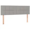 Image de vidaXL Tête de lit à LED Gris clair 144x5x78/88 cm Tissu