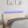 Image de vidaXL Tête de lit à LED Crème 144x5x78/88 cm Tissu