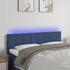 Image de vidaXL Tête de lit à LED Bleu 144x5x78/88 cm Tissu