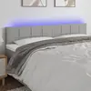 Image de vidaXL Tête de lit à LED Gris clair 160x5x78/88 cm Tissu