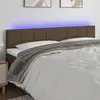 Image de vidaXL Tête de lit à LED Taupe 180x5x78/88 cm Tissu