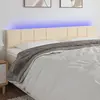 Image de vidaXL Tête de lit à LED Crème 180x5x78/88 cm Tissu