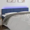 Image de vidaXL Tête de lit à LED Bleu 180x5x78/88 cm Tissu