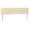 Image de vidaXL Tête de lit à LED Crème 200x5x78/88 cm Tissu