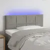 Image de vidaXL Tête de lit à LED Gris clair 80x5x78/88 cm Velours