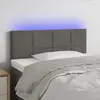 Image de vidaXL Tête de lit à LED Gris foncé 90x5x78/88 cm Velours