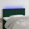 Image de vidaXL Tête de lit à LED Vert foncé 90x5x78/88 cm Velours