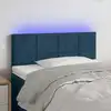 Image de vidaXL Tête de lit à LED Bleu foncé 90x5x78/88 cm Velours
