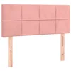 Image de vidaXL Tête de lit à LED Rose 90x5x78/88 cm Velours