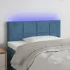Image de vidaXL Tête de lit à LED Bleu foncé 100x5x78/88 cm Velours