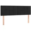 Image de vidaXL Tête de lit à LED Noir 144x5x78/88 cm Velours