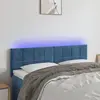 Image de vidaXL Tête de lit à LED Bleu foncé 144x5x78/88 cm Velours