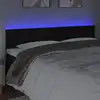Image de vidaXL Tête de lit à LED Noir 180x5x78/88 cm Velours
