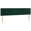 Image de vidaXL Tête de Lit à LED Meuble de Chambre à Coucher Accessoire de Lit Double Tête de Cadre de Lit Intérieur Vert Foncé 180x5x78/88 cm Velours