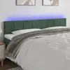 Image de vidaXL Tête de lit à LED Vert foncé 180x5x78/88 cm Velours