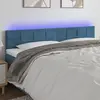 Image de vidaXL Tête de lit à LED Bleu foncé 180x5x78/88 cm Velours
