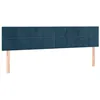 Image de vidaXL Hoofdbord LED 200x5x78/88 cm fluweel donkerblauw