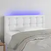 Image de vidaXL Tête de lit à LED Blanc 80x5x78/88 cm Similicuir