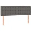 Image de vidaXL Hoofdbord LED 144x5x78/88 cm kunstleer grijs