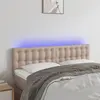 Image de vidaXL Tête de lit à LED Cappuccino 144x5x78/88 cm Similicuir