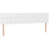 Image de vidaXL Tête de lit à LED Blanc 160x5x78/88 cm Similicuir