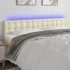 Image de vidaXL Tête de lit à LED Crème 160x5x78/88 cm Similicuir