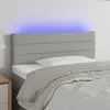 Image de vidaXL Tête de lit à LED Gris clair 80x5x78/88 cm Tissu