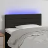 Image de vidaXL Tête de lit à LED Noir 80x5x78/88 cm Tissu