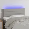 Image de vidaXL Tête de lit à LED Gris clair 90x5x78/88 cm Tissu