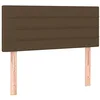 Image de vidaXL Tête de lit à LED Marron Foncé 90x5x78/88 cm Tissu