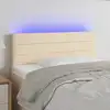 Image de vidaXL Tête de lit à LED Crème 90x5x78/88 cm Tissu
