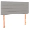 Image de vidaXL Tête de lit à LED Gris clair 100x5x78/88 cm Tissu