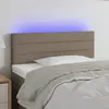 Image de vidaXL Tête de lit à LED Taupe 100x5x78/88 cm Tissu