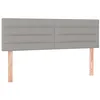 Image de vidaXL Tête de lit à LED Gris clair 144x5x78/88 cm Tissu