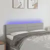 Image de vidaXL Tête de lit à LED Gris clair 144x5x78/88 cm Tissu