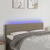 Image de vidaXL Tête de lit à LED Taupe 144x5x78/88 cm Tissu