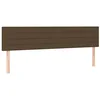 Image de vidaXL Hoofdbord LED 160x5x78/88 cm stof donkerbruin
