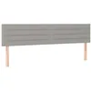 Image de vidaXL Tête de lit à LED Gris clair 180x5x78/88 cm Tissu