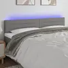Image de vidaXL Tête de lit à LED Gris foncé 180x5x78/88 cm Tissu