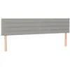 Image de vidaXL Tête de lit à LED Gris clair 200x5x78/88 cm Tissu