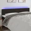 Image de vidaXL Tête de lit à LED Noir 200x5x78/88 cm Tissu