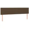 Image de vidaXL Tête de lit à LED Marron foncé 200x5x78/88 cm Tissu