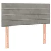 Image de vidaXL Tête de lit à LED Gris clair 80x5x78/88 cm Velours