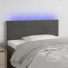 Image de vidaXL Tête de lit à LED Gris foncé 80x5x78/88 cm Velours