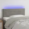 Image de vidaXL Tête de lit à LED Gris clair 90x5x78/88 cm Velours