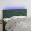Image de vidaXL Tête de lit à LED Vert foncé 90x5x78/88 cm Velours