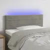 Image de vidaXL Tête de lit à LED Gris clair 100x5x78/88 cm Velours