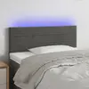 Image de vidaXL Tête de lit à LED Gris foncé 100x5x78/88 cm Velours